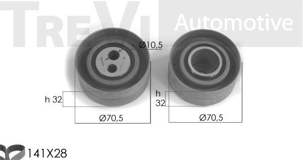 TREVI AUTOMOTIVE Комплект ремня ГРМ KD1052